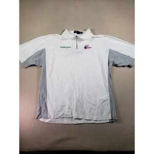 VTG Sportsmaster Shirt Mens XL White Silveyra Short Sleeve Golf Polo Shirt